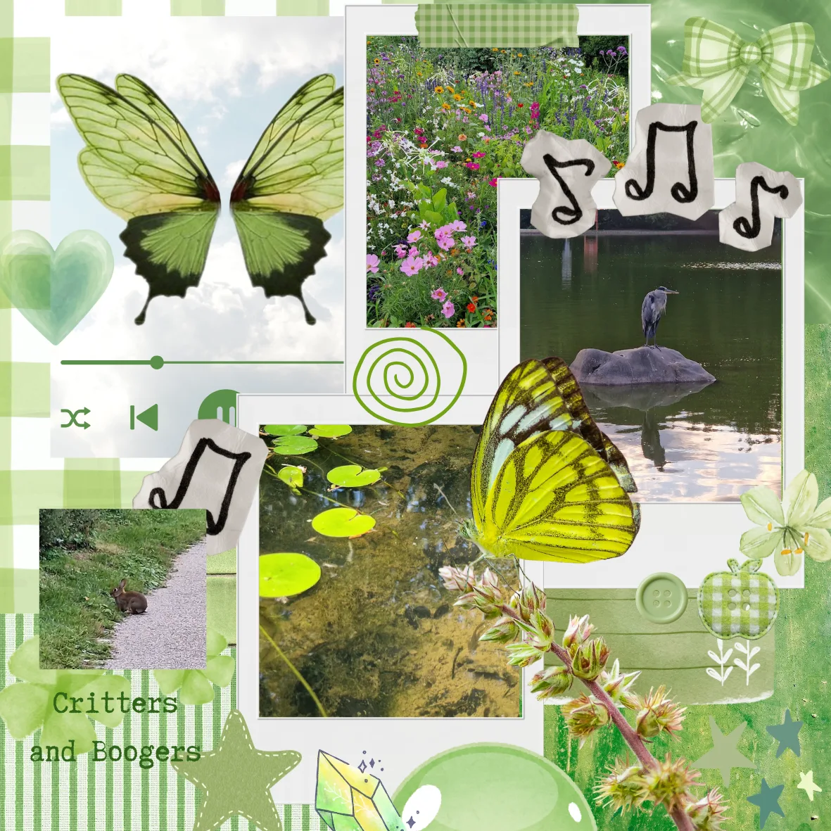 whimsical Ponds and meadows collage